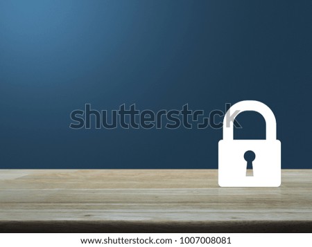 Key icon over light gradient blue background, Business security concept
