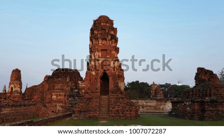 Old temple in ayutthaya of thailand