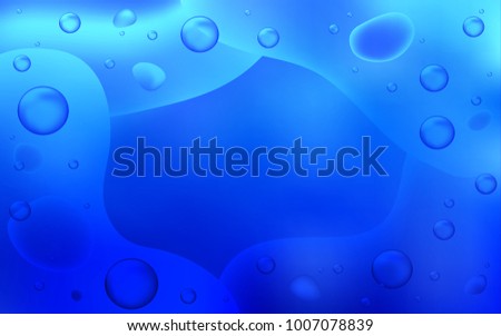 Light BLUE vector template with bubble shapes. Glitter abstract illustration with wry lines. New composition for your brand book.
