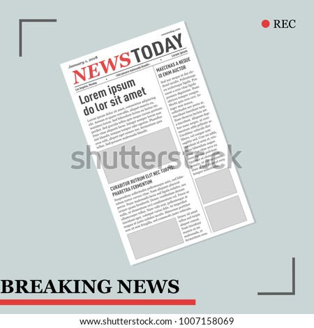 Graphical Design Tabloid Newspaper Template Royalty Free Stock Vector Avopix Com