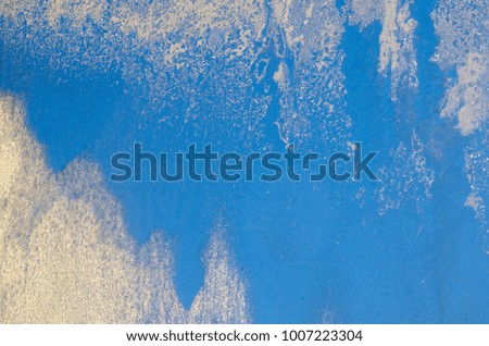 Snow on a blue background