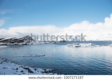 Norway Lofoten Seaview in winter