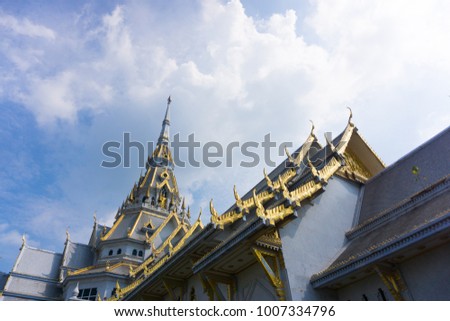 Wat Sothon Wararam Worawihan, Famous Temple in Thailand. Located at Chachoengsao Province.