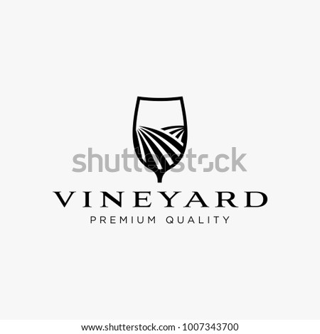 Vineyard logo design inspiration Royalty-Free Stock Photo #1007343700