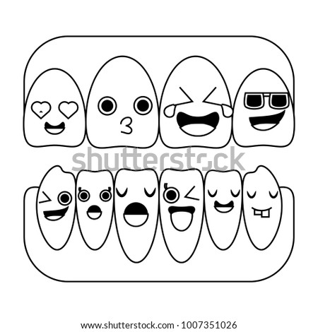 cartoon teeth icon image