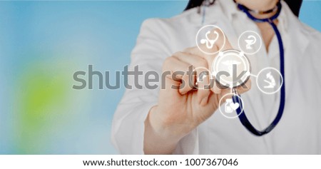 Medicine couple and stethoscope