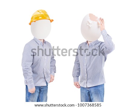 Safety concept, helmet hat for safety project of workman as engineer or worker