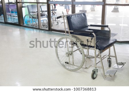 Hospital background: Wheelchair