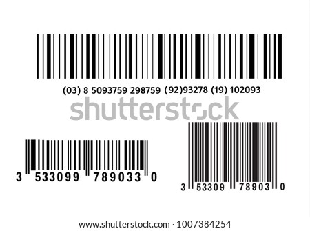 
Realistic bar code icon. A modern simple flat barcode. Marketing, the concept of the Internet. Fashionable vector sign of a market trademark for website design, mobile application. Bar code logo.