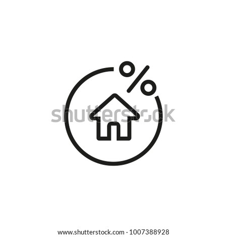 Rate for mortgage icon Royalty-Free Stock Photo #1007388928