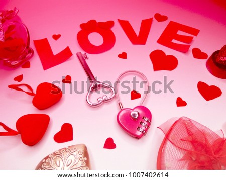 greeting card love valentine's day with hearts on pink background 