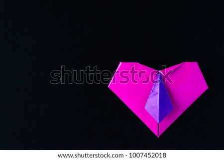 Origami heart shaped