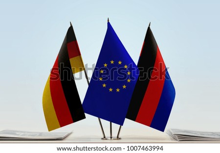 Flags of Germany European Union and East Frisia