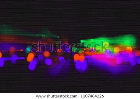 Holographic neon background. abstract glitch design. style and trends of 80s / 90s