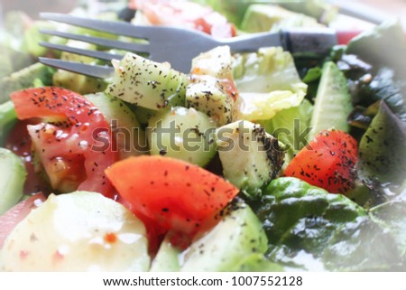 Salad Close Up High Quality Stock Photo 
