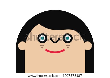Funny Woman Cartoon Character. Vector Illustration.