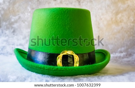 Irish tophat on a white background
