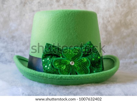 Irish tophat on a white background