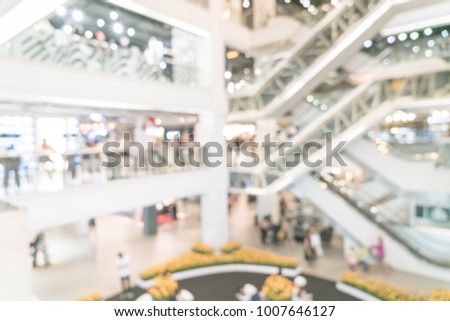 abstract blur and defocused luxury shopping mall and retail store for background