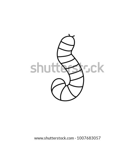 larva icon. Insect world elements icon. Premium quality graphic design icon. Simple line icon for websites, web design, mobile app, info graphics on white background