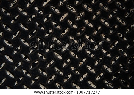 Black metal floor sheet