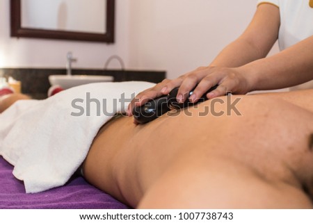 massage with a stones