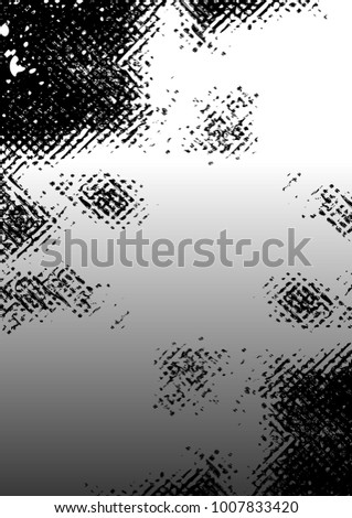 Black and White Grunge Dust Messy Background. Easy To Create Abstract Vintage, Dotted, Scratched Effect With Grain And Noise. Aged Design Element. Black and White Vector
