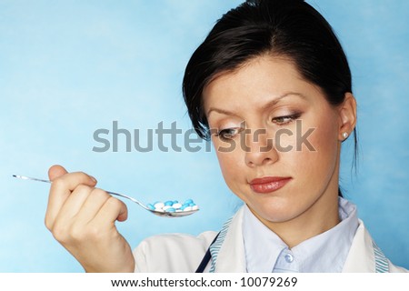 beautiful caucasian female doctor
