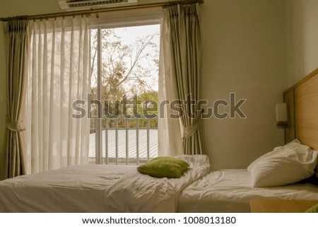 Bedroom in soft light colors 