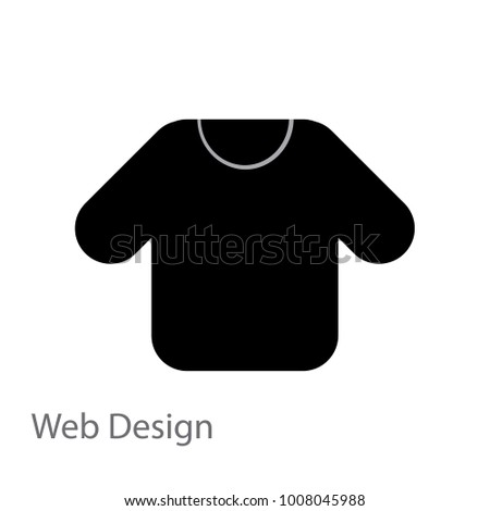 T-shirt icon, vector Illustration