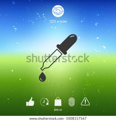 Pipette icon with drop