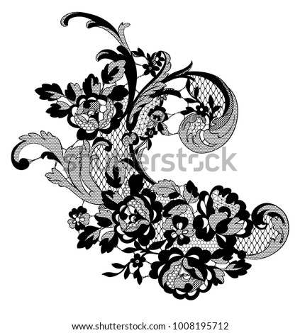 lace ornate element. vector illustration