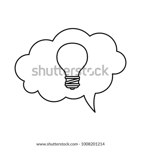 speech bubbles with bulb