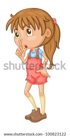Illustration of a girl standing