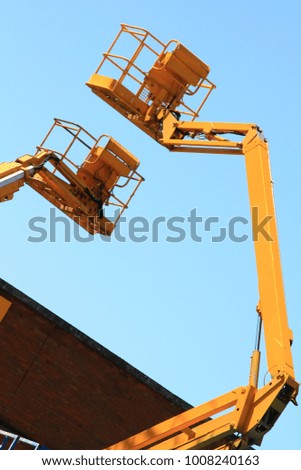 crane with blue sky

