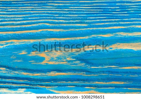 Painted plain blue and rustic wood board background.