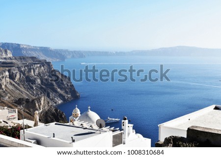 Oia village in magical Santorini, Greek Island