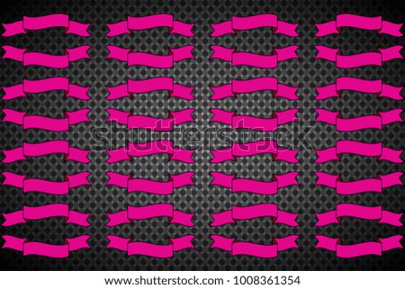 Set of empty banner ribbons isolated on a transparent background. Vector illustration