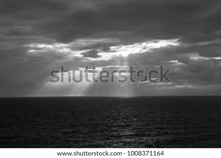 Sunset over sea or ocean. Sea sunset background