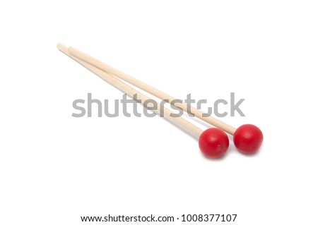 Drumsticks for xylophone isolated