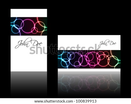 Abstract business card with special plasma design