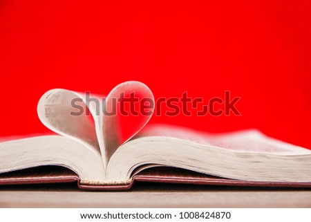 Bible and happy valentine's day in love