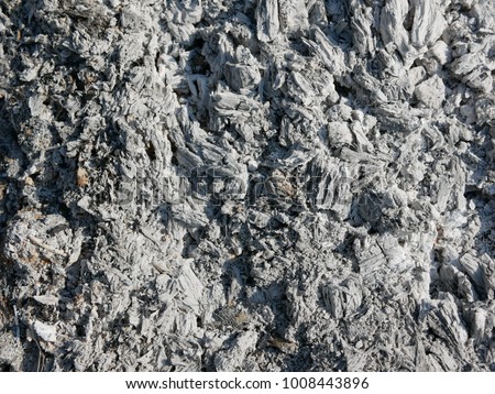 Background of pile of ashes after the fire went out