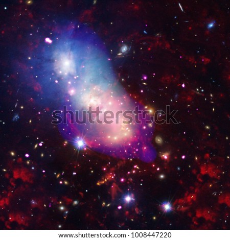 Galaxy and light. The elements of this image furnished by NASA.
