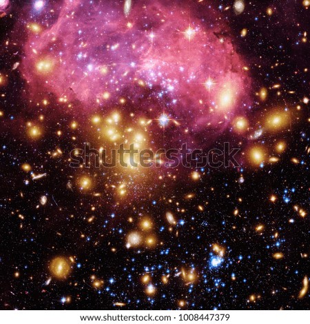 Amazing galaxy. Stars, nebula and gas. Space background. The elements of this image furnished by NASA.