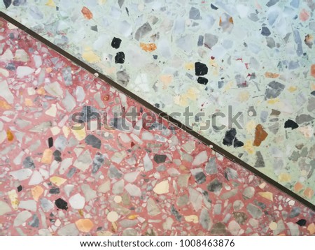 The surface of the building is polished white-crimson.Polished stone floor