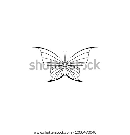 butterfly icon. Insect world elements icon. Premium quality graphic design icon. Simple line icon for websites, web design, mobile app, info graphics on white background