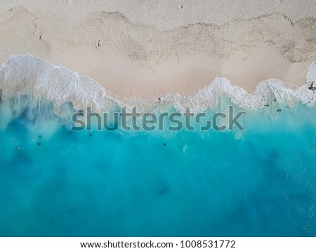 Drone photo Grace Bay, Providenciales, Turks and Caicos Royalty-Free Stock Photo #1008531772
