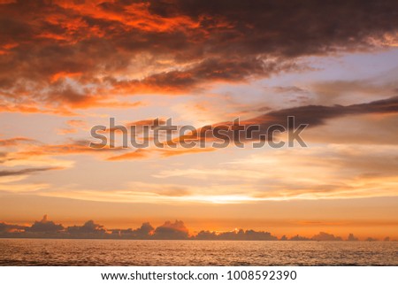 Background sky sunset,Bright in Phuket Thailand