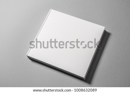 Hardcover book on isolated background. Mock up.